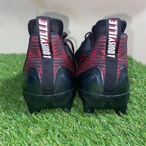 Size 12 Men Adidas Adizero Scorch Louisville PE Football Cleats Black Red GY5648 main image 10